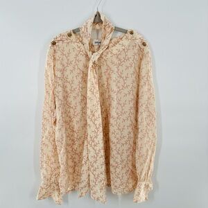 Vintage CHANEL CC vine floral blouse with matching scarf